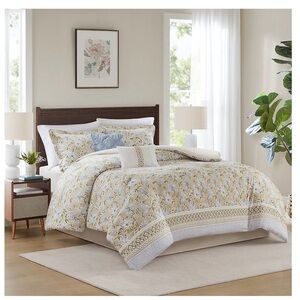 King Comforter Floral Patterned
